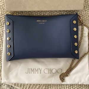 NWT LEATHER JIMMY CHOO CLUTCH